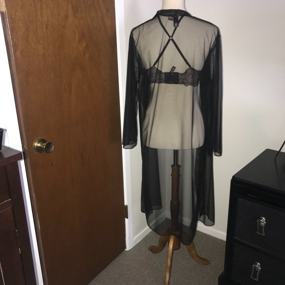 Victoria Secret Black Sheer Robe - Picture 2 of 2